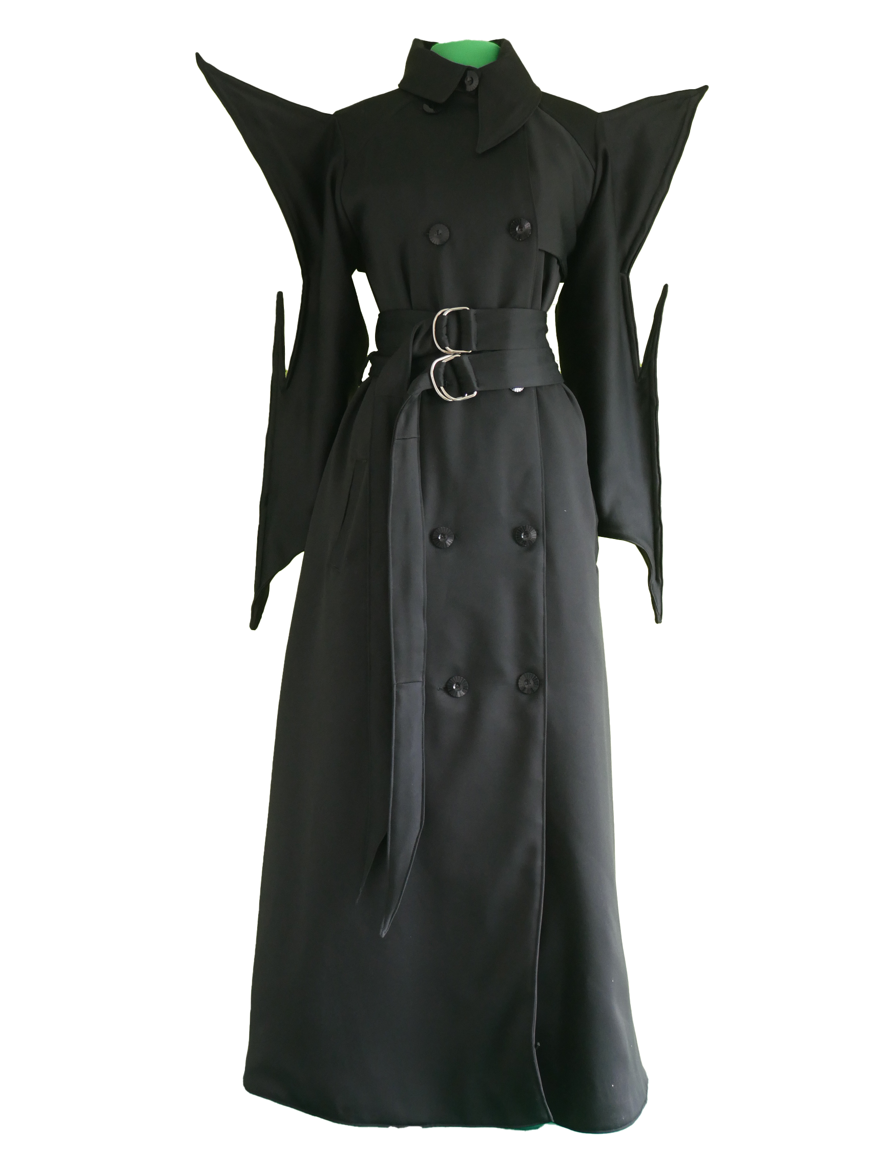 Trench noir upcyclé